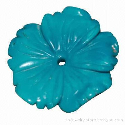 Turquoise Flower Beads, 100% Natural, Different Sizes (2 to 100mm) Shapes and Styles Available